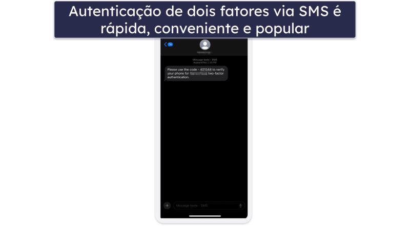Quais são as opções de autenticação de dois fatores (2FA) disponíveis?