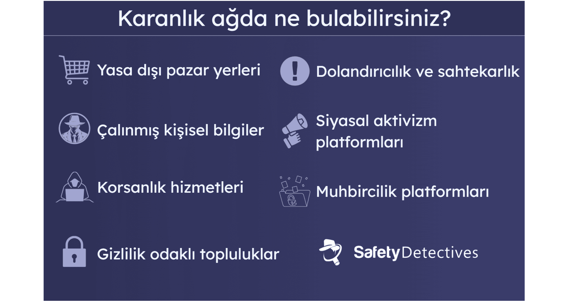 Karanlık Ağda Neler Bulabilirsiniz?