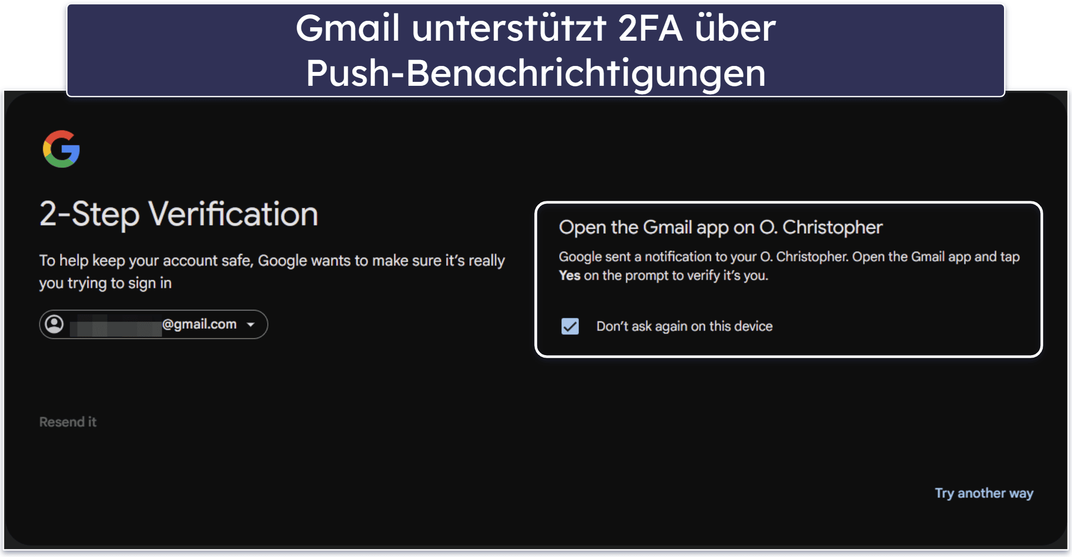 Welche Optionen gibt es für die 2FA?