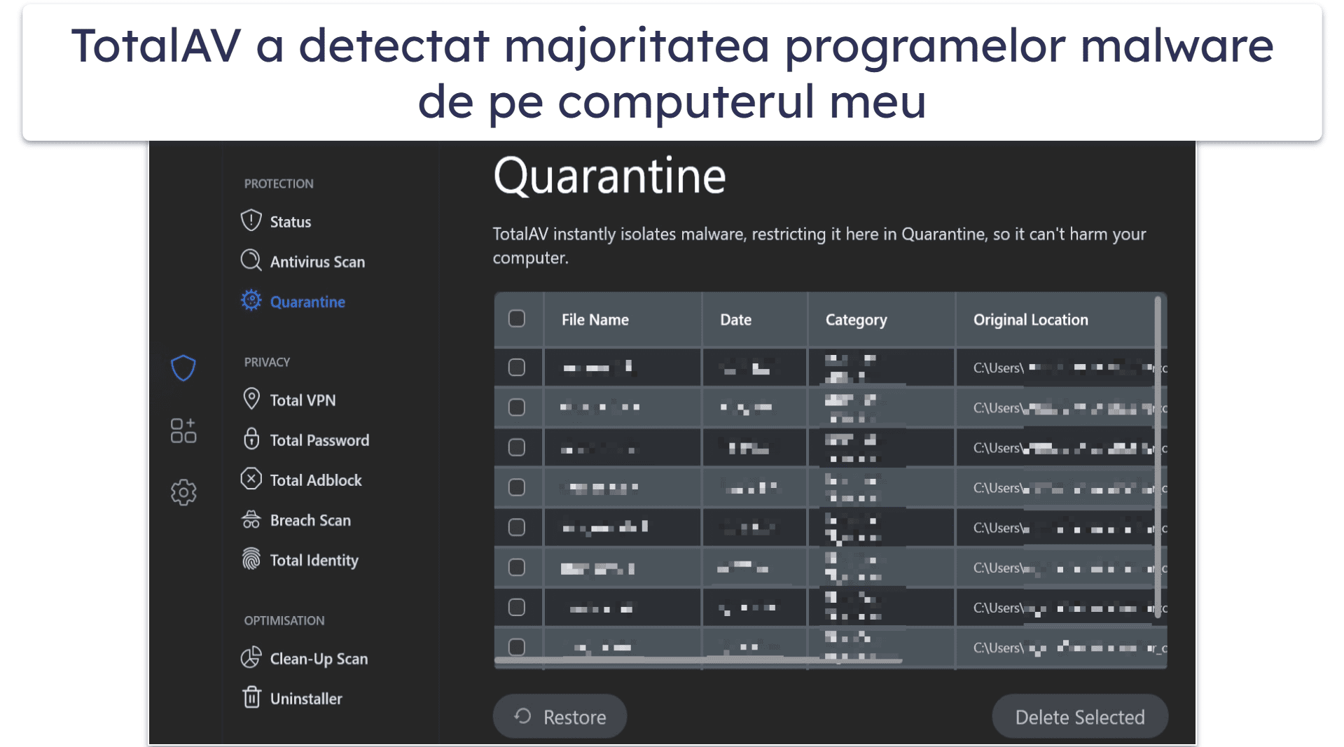 🥈2. TotalAV: Cel mai bun pentru ușurință în utilizare (Perfect pentru începători)