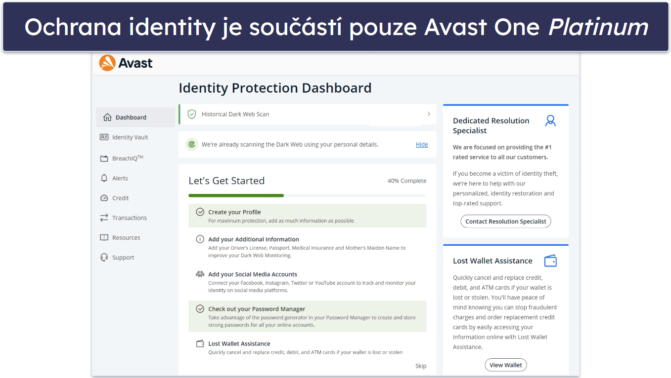 7. Avast – Vynikající pro nováčky (+ dobrá bezplatná verze)
