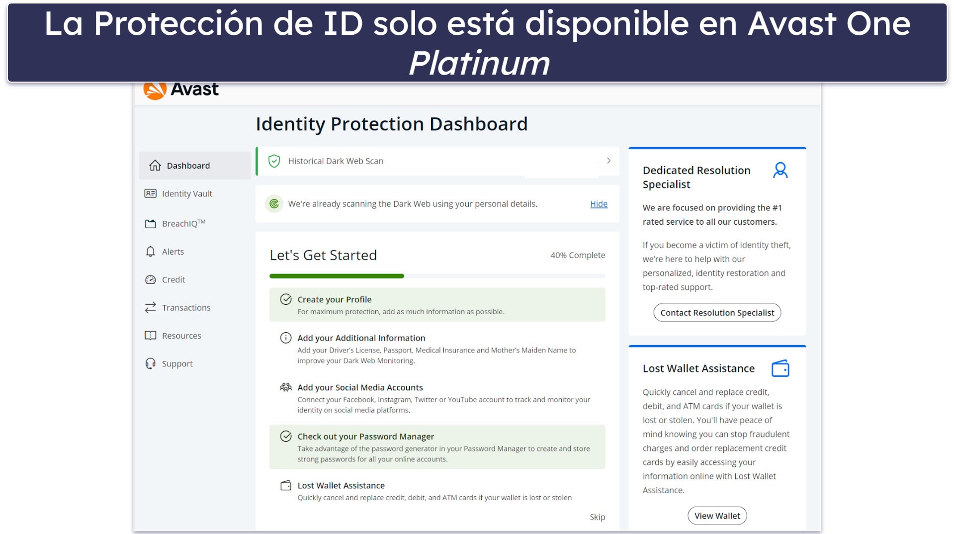 7. Avast: Ideal para principiantes (ofrece un buen plan gratuito)
