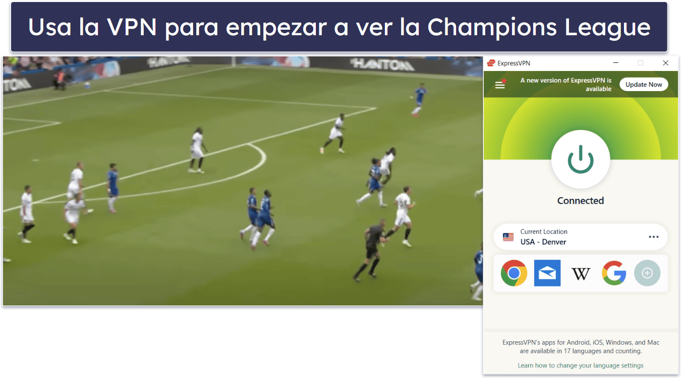 Cómo ver Champions League en cualquier dispositivo