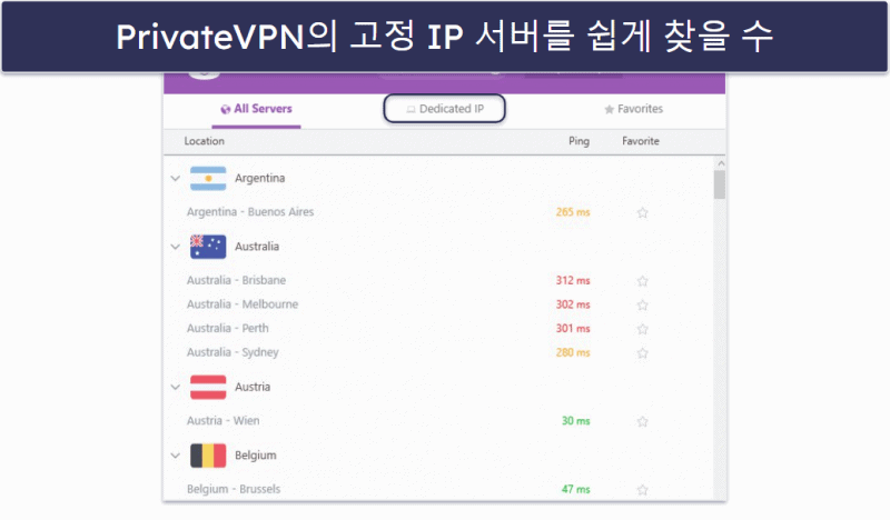 보너스. PrivateVPN — 무료 동적 고정 IP 주소