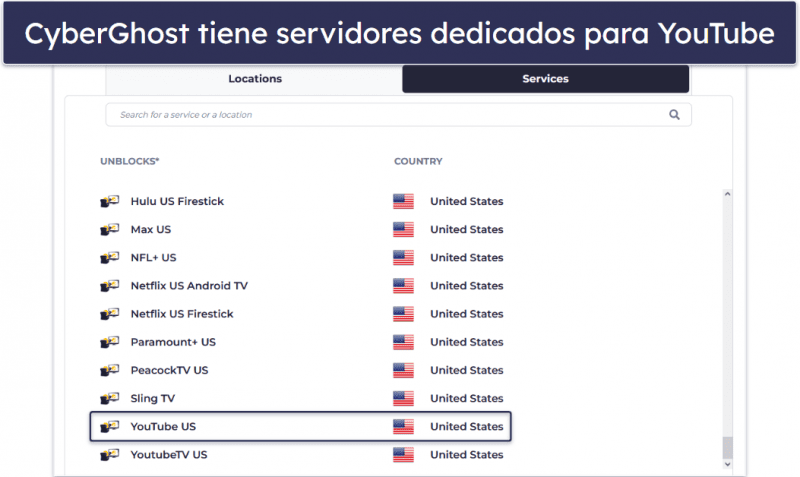 🥉3. CyberGhost VPN: Servidores específicos para streaming y automatización