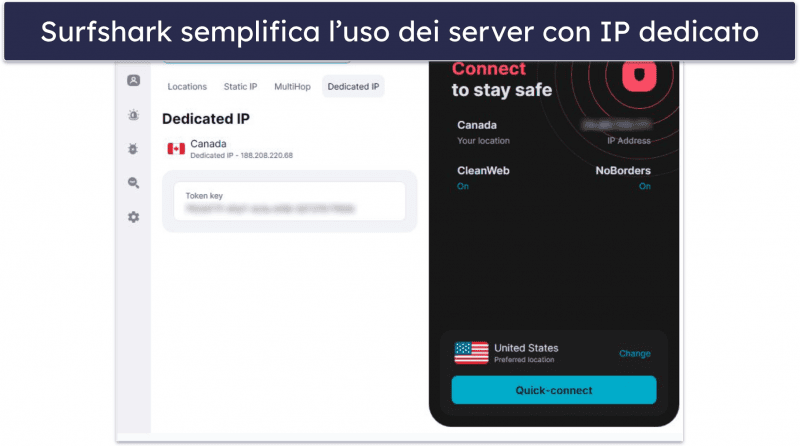 🥉3. Surfshark — Ottima VPN con IP dedicato, adatta ai principianti (connessioni illimitate)