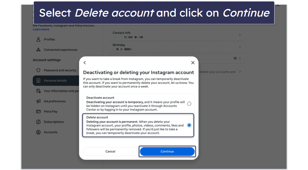 How to Delete or Deactivate Instagram From Your Browser (macOS &amp; Windows)