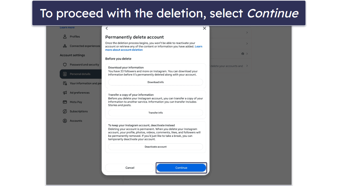 How to Delete or Deactivate Instagram From Your Browser (macOS &amp; Windows)