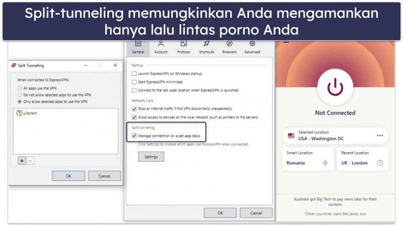 🥇 1. ExpressVPN: VPN Terbaik untuk Mengakses Situs Porno dengan Aman di 2026