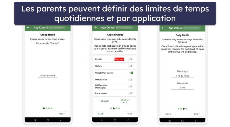 Fonctionnalités de MMGuardian — Tous les éléments de base, plus quelques extras uniques
