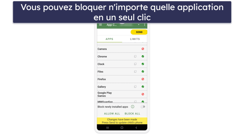 Fonctionnalités de MMGuardian — Tous les éléments de base, plus quelques extras uniques