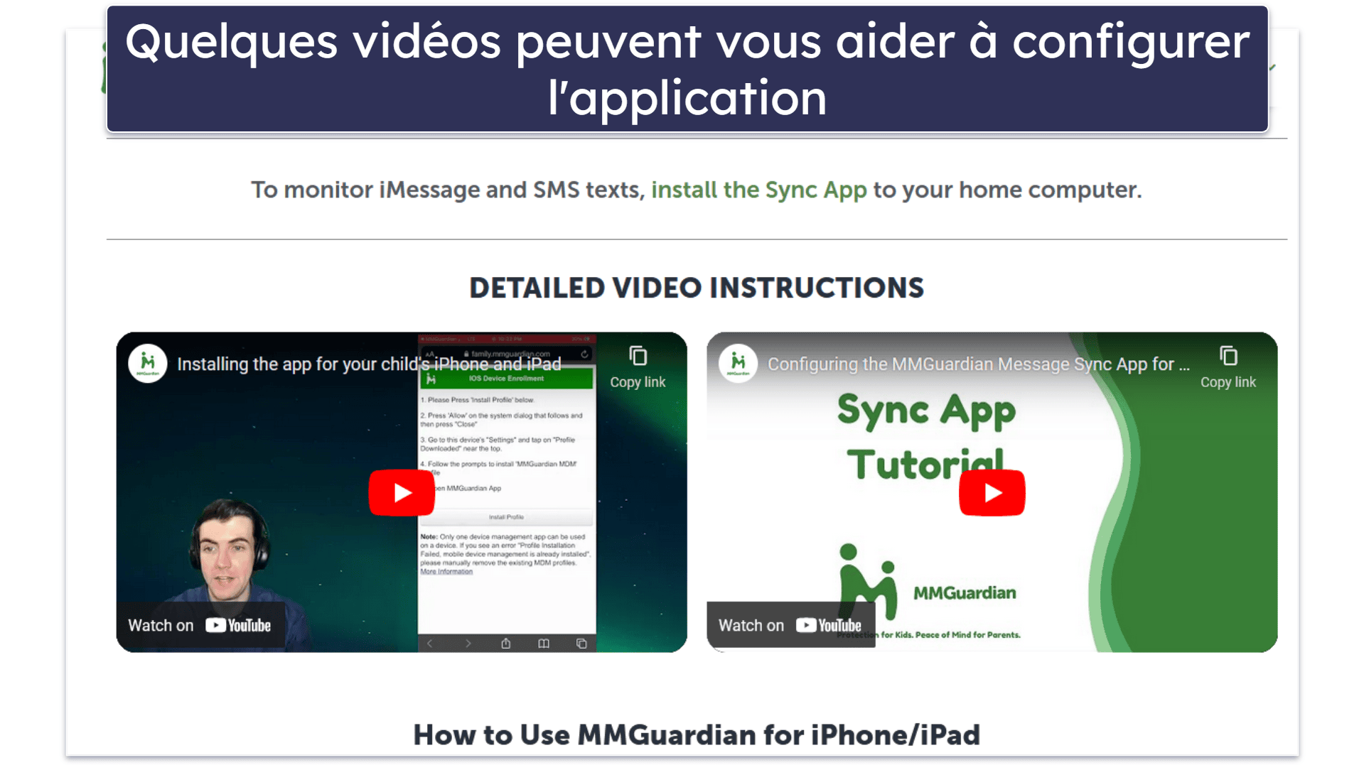 Service client de MMGuardian — Fonctionnel (mais rien d’exceptionnel)