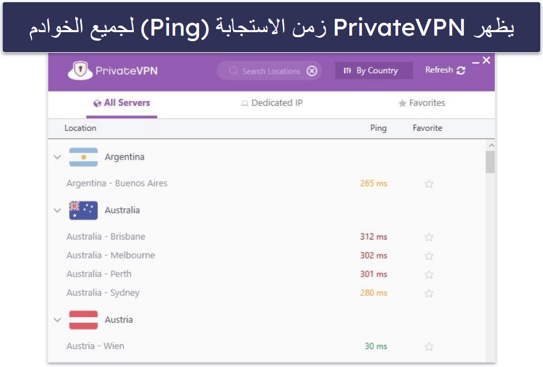 7. PrivateVPN: جيدة للمبتدئين على عالم خدمات VPN