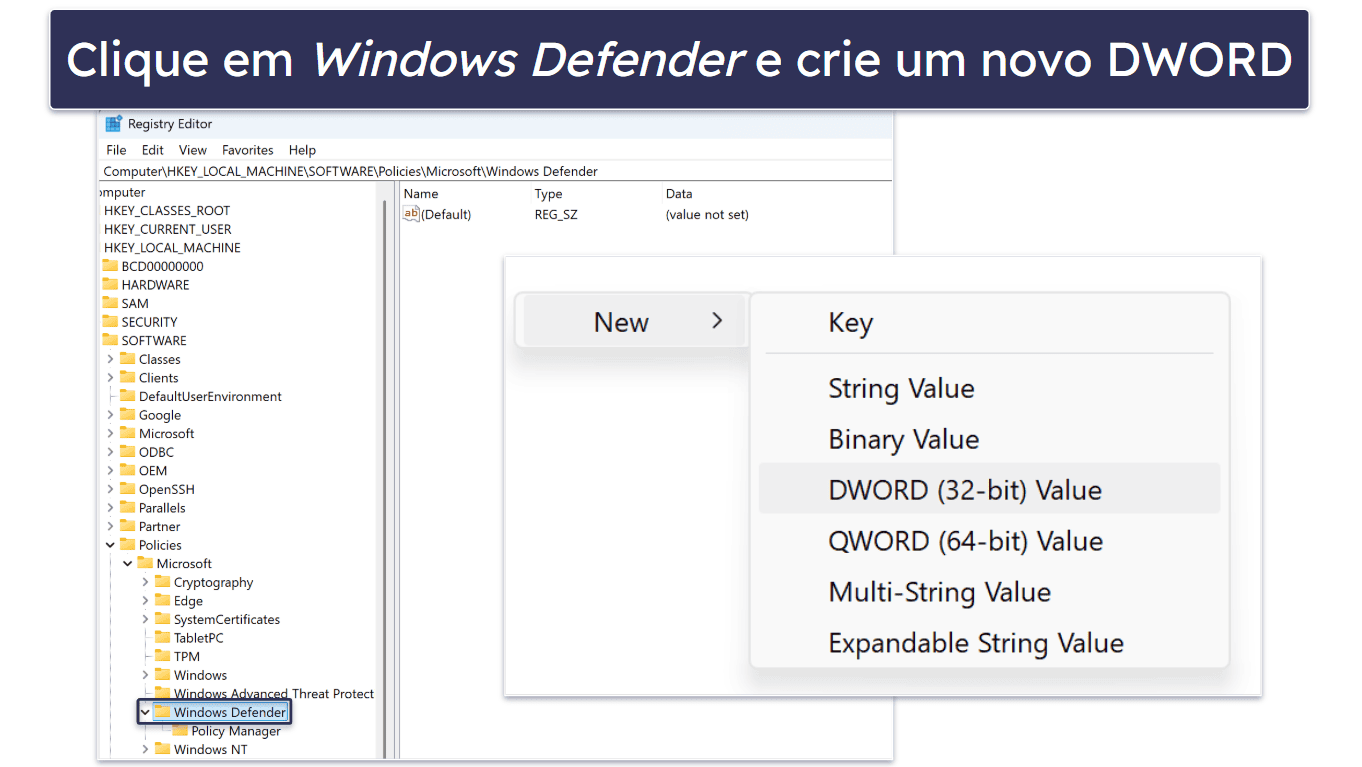 Como parar o Microsoft Defender Antivirus permanentemente