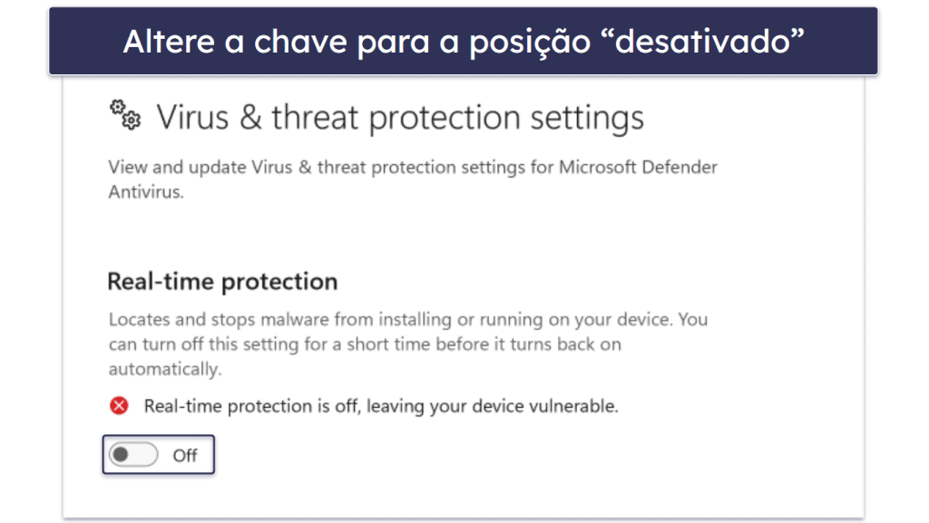 Como parar o serviço Microsoft Defender Antivirus em 2026