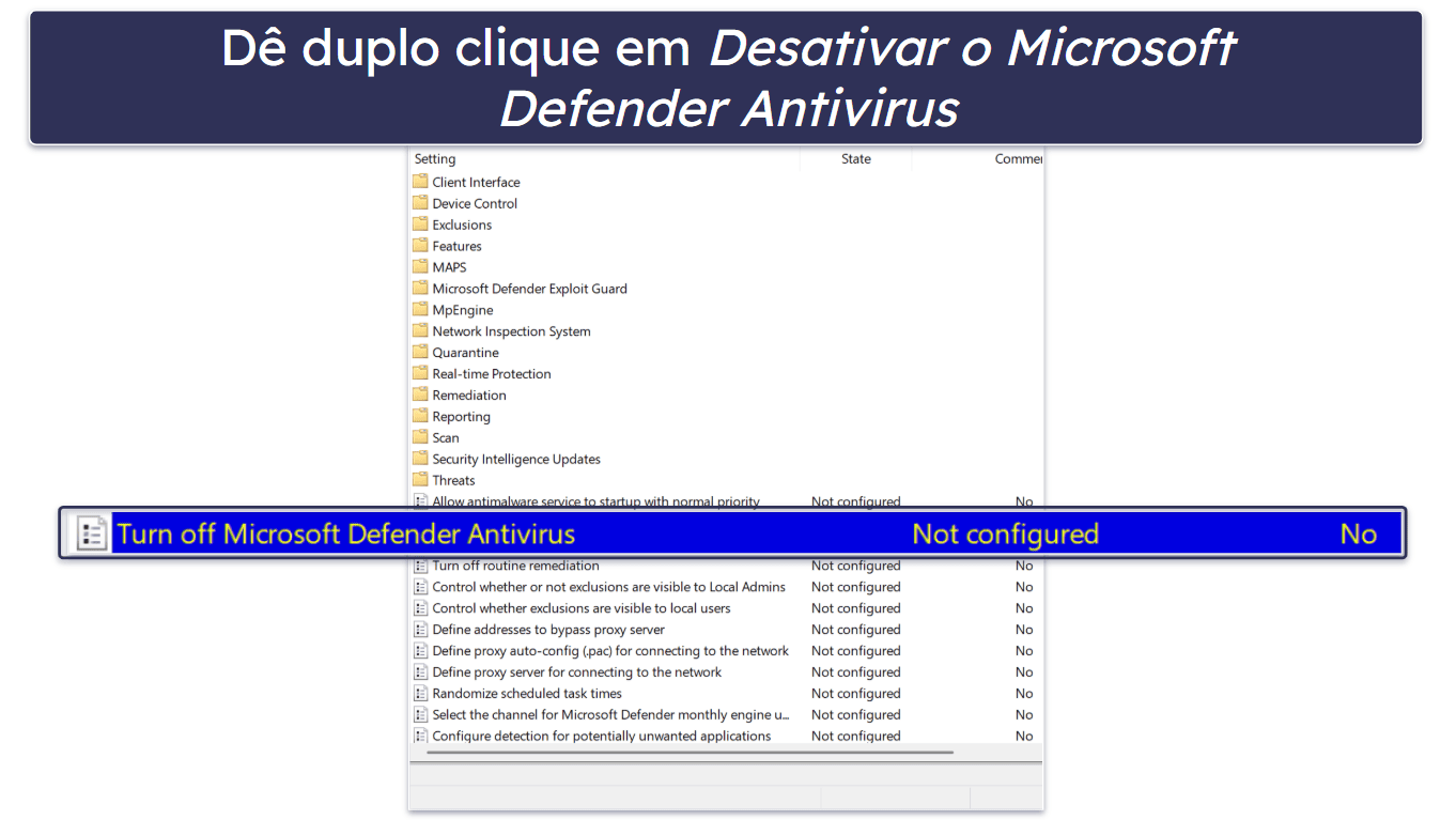 Como parar o Microsoft Defender Antivirus permanentemente