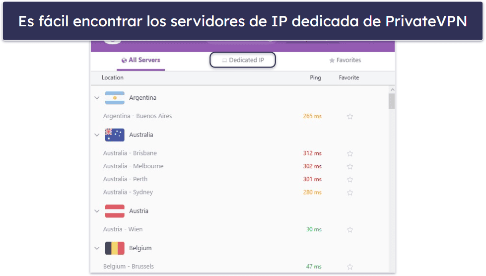 Bonus. PrivateVPN: direcciones IP dedicadas dinámicas gratuitas