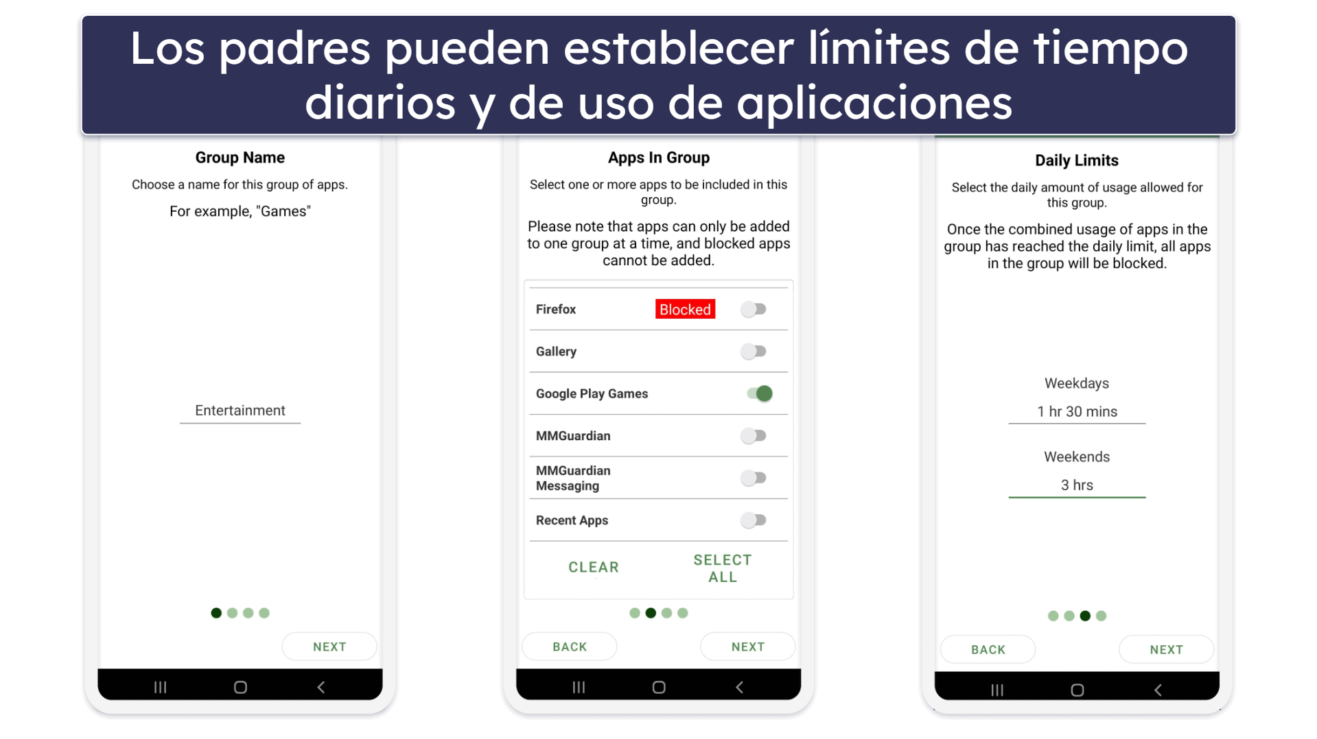 Funciones de MMGuardian: todas las básicas, más algunos extras únicos