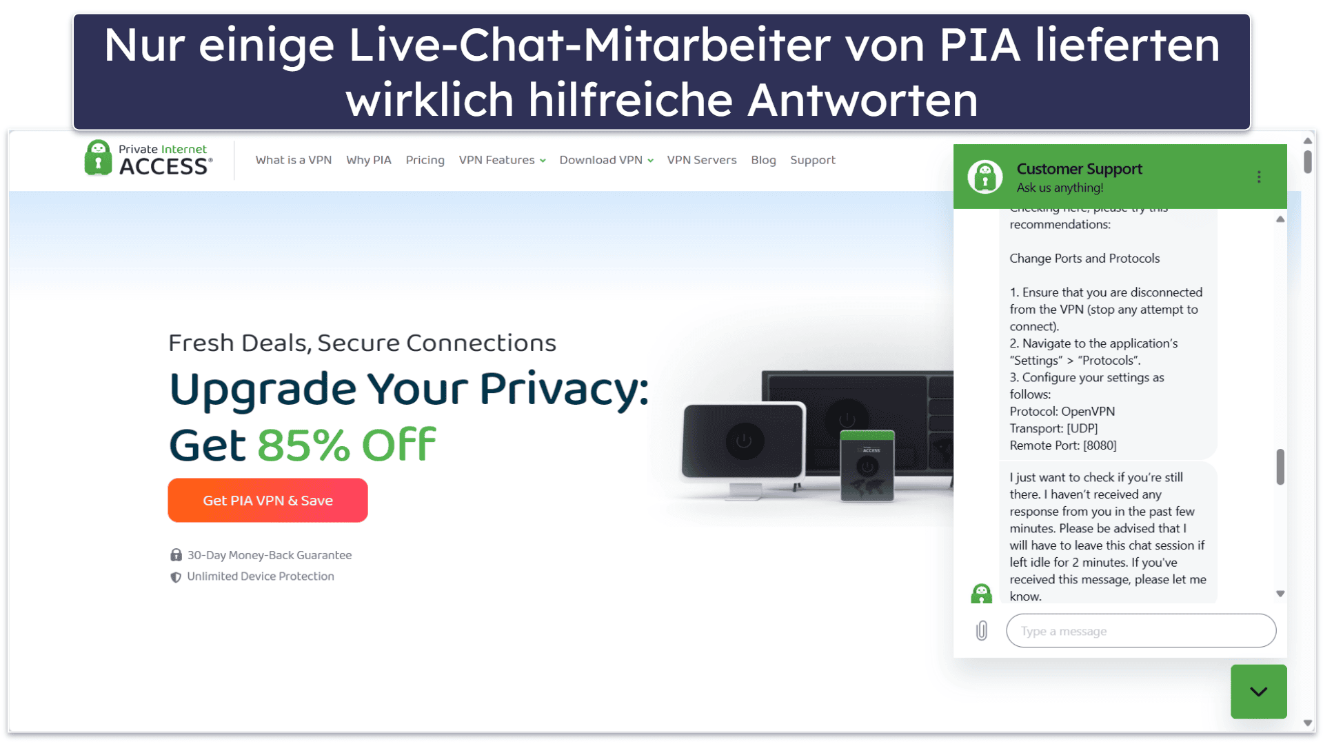 Kundensupport: Beide VPNs bieten hervorragenden Kundensupport