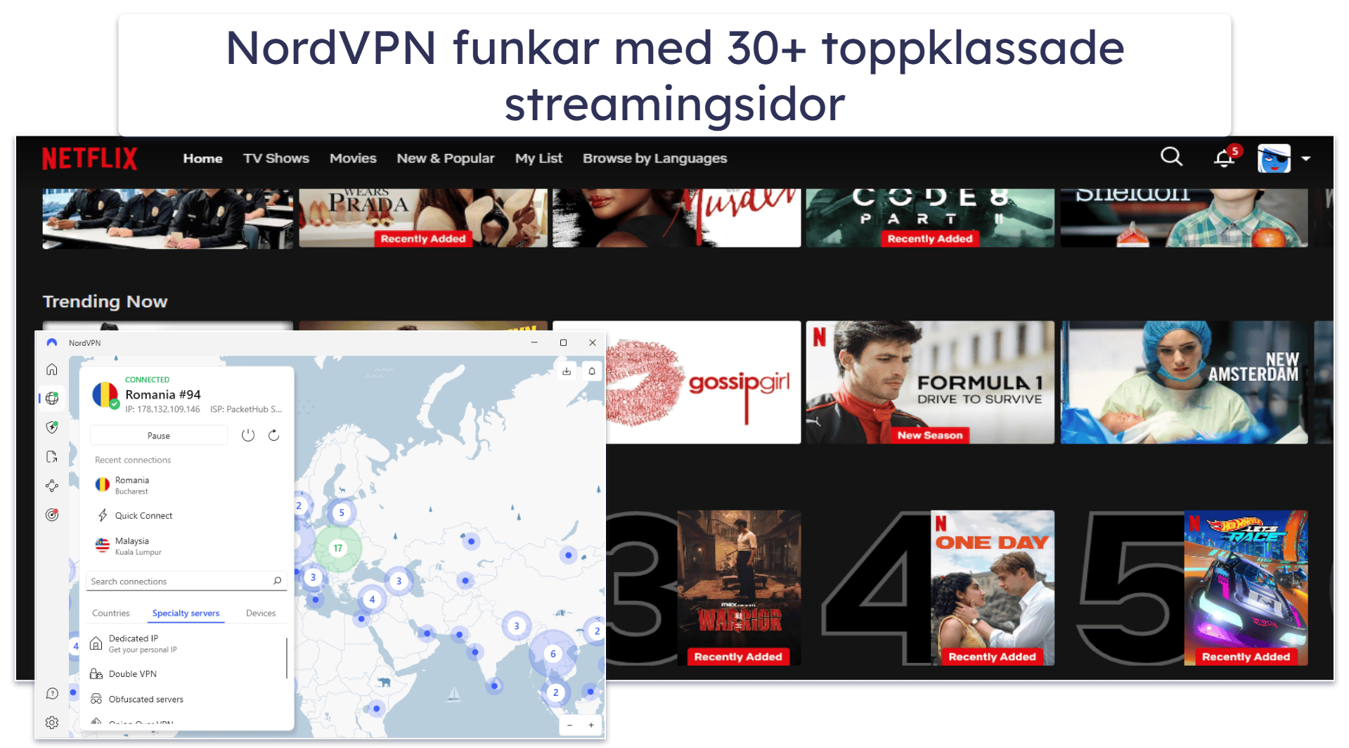 Streaming: ExpressVPN har bättre streamingstöd