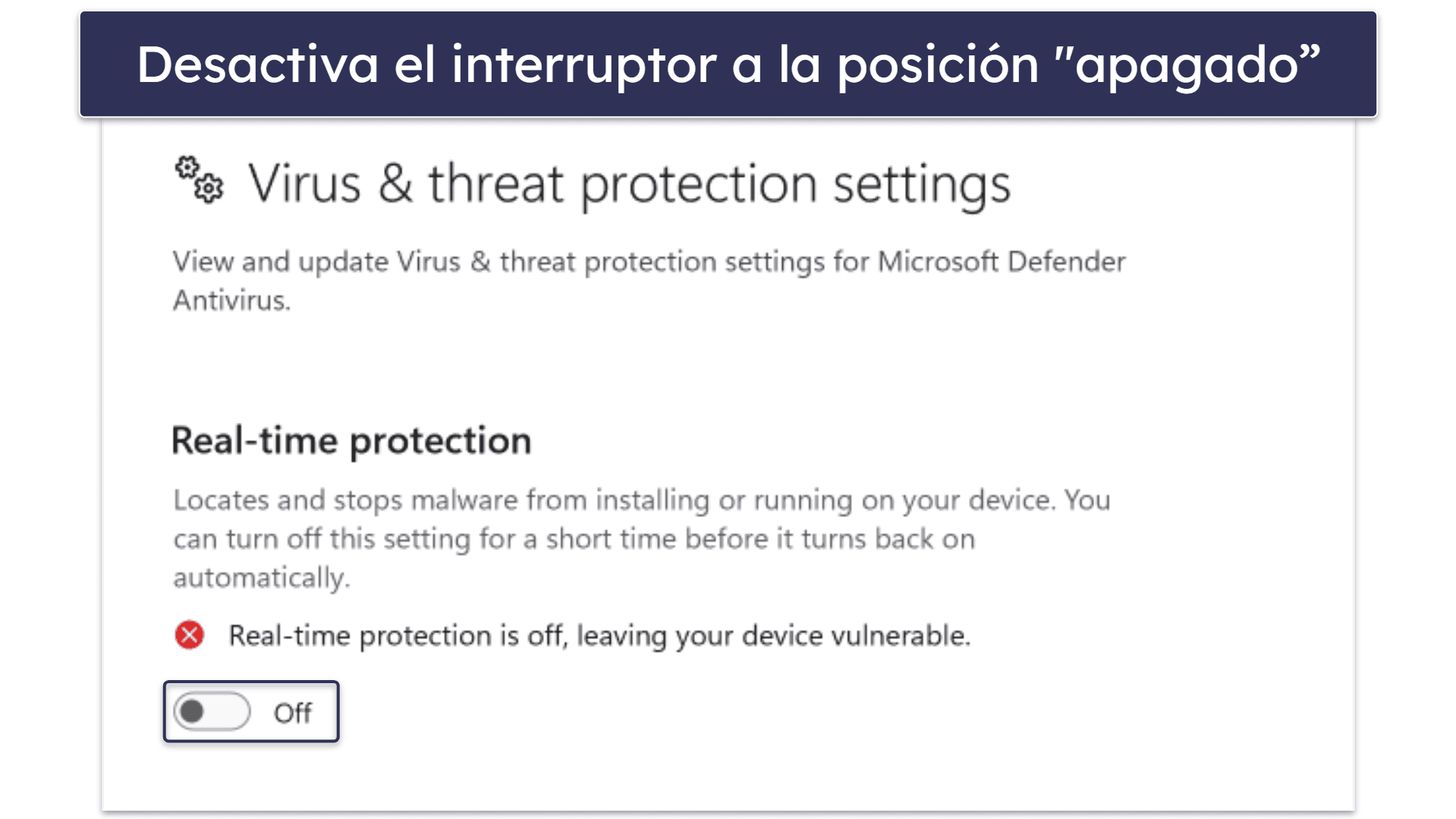 Cómo deshabilitar temporalmente las protecciones en tiempo real de Microsoft Defender