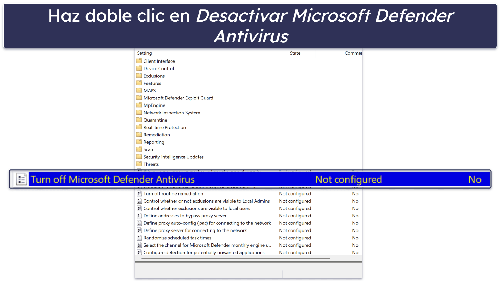 Cómo deshabilitar Windows Defender Antivirus de forma permanente