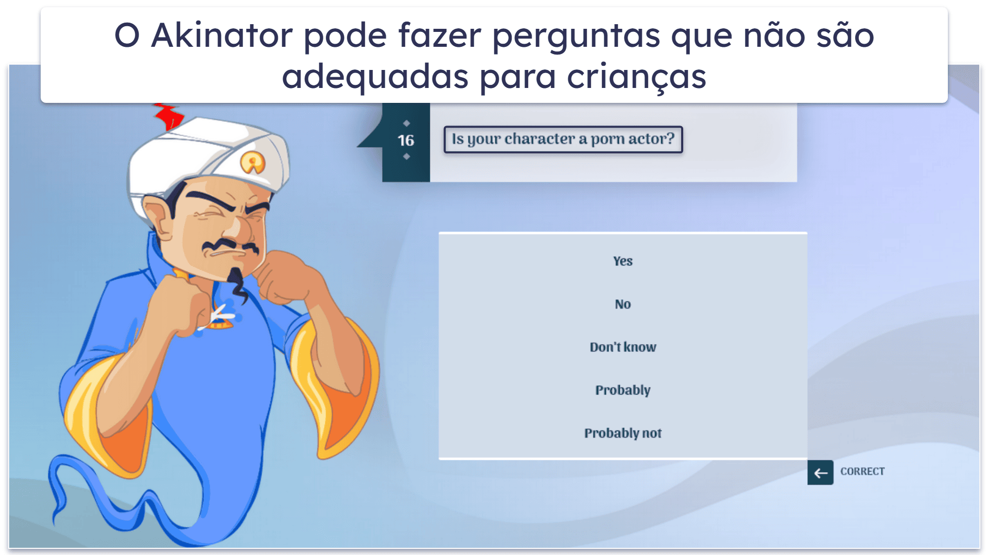 Quais são os riscos do Akinator?