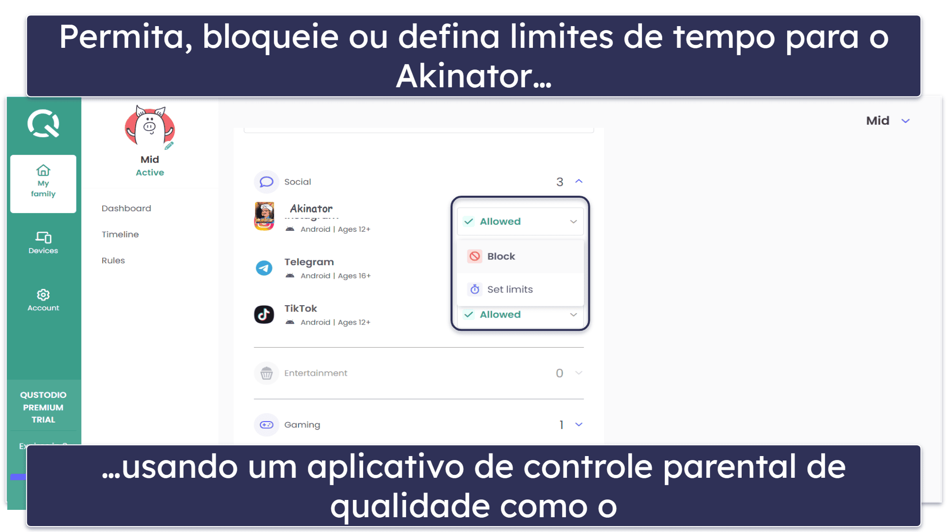 Como manter seus filhos seguros no Akinator