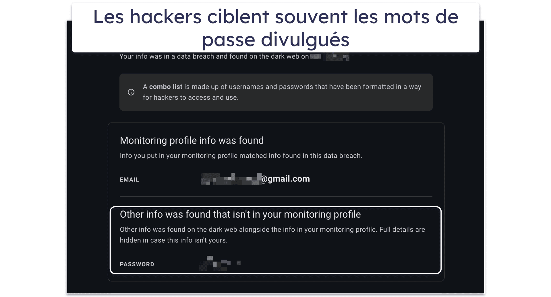 Votre analyse du dark web a identifié des fuites ?