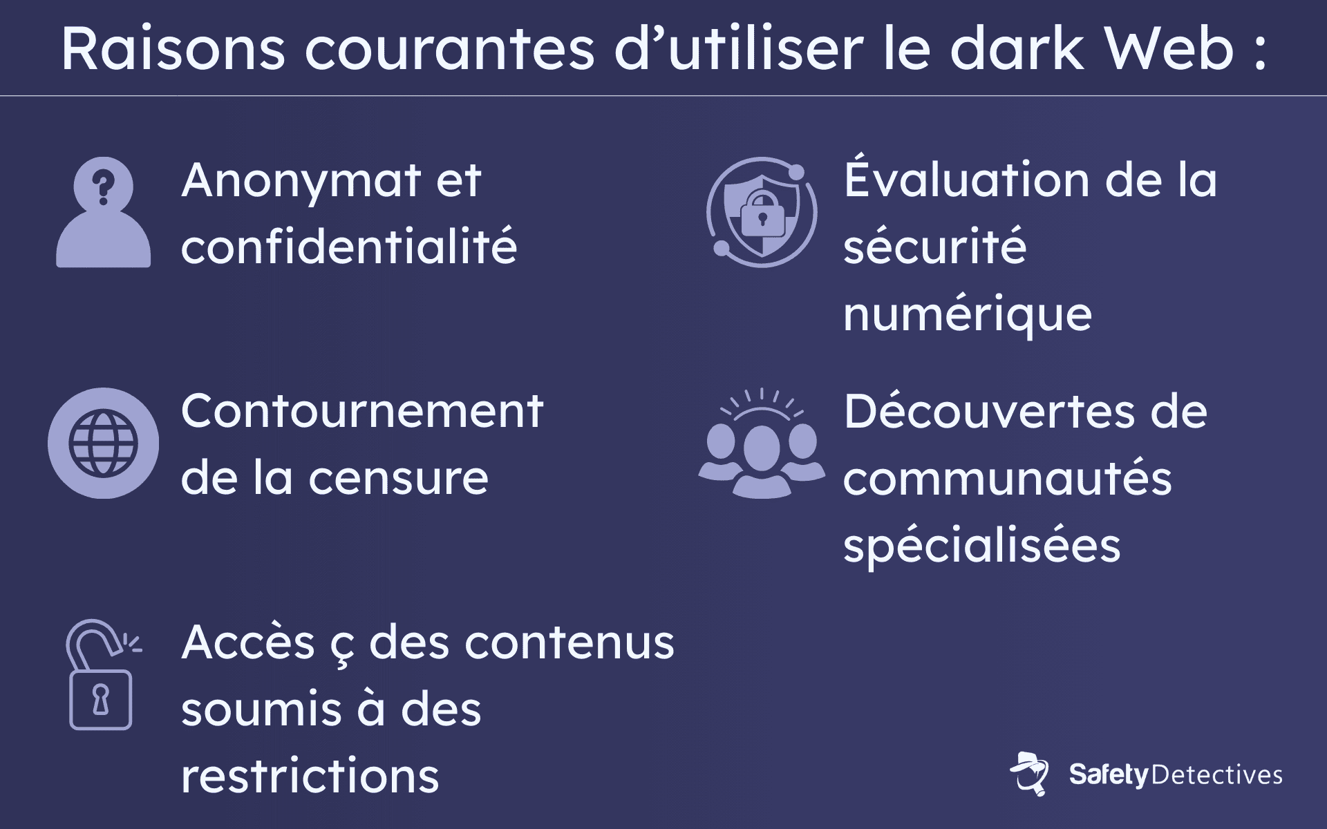 Pourquoi certaines personnes utilisent-elles le dark Web ?