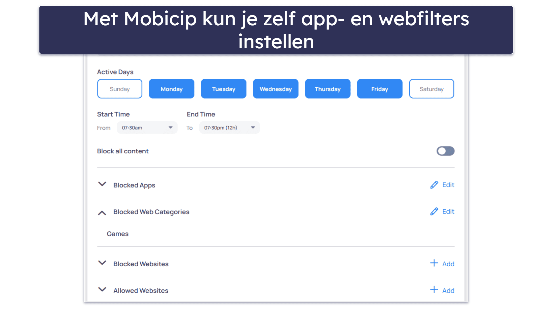 5. Mobicip — Personaliseerbare webfilters voor Windows