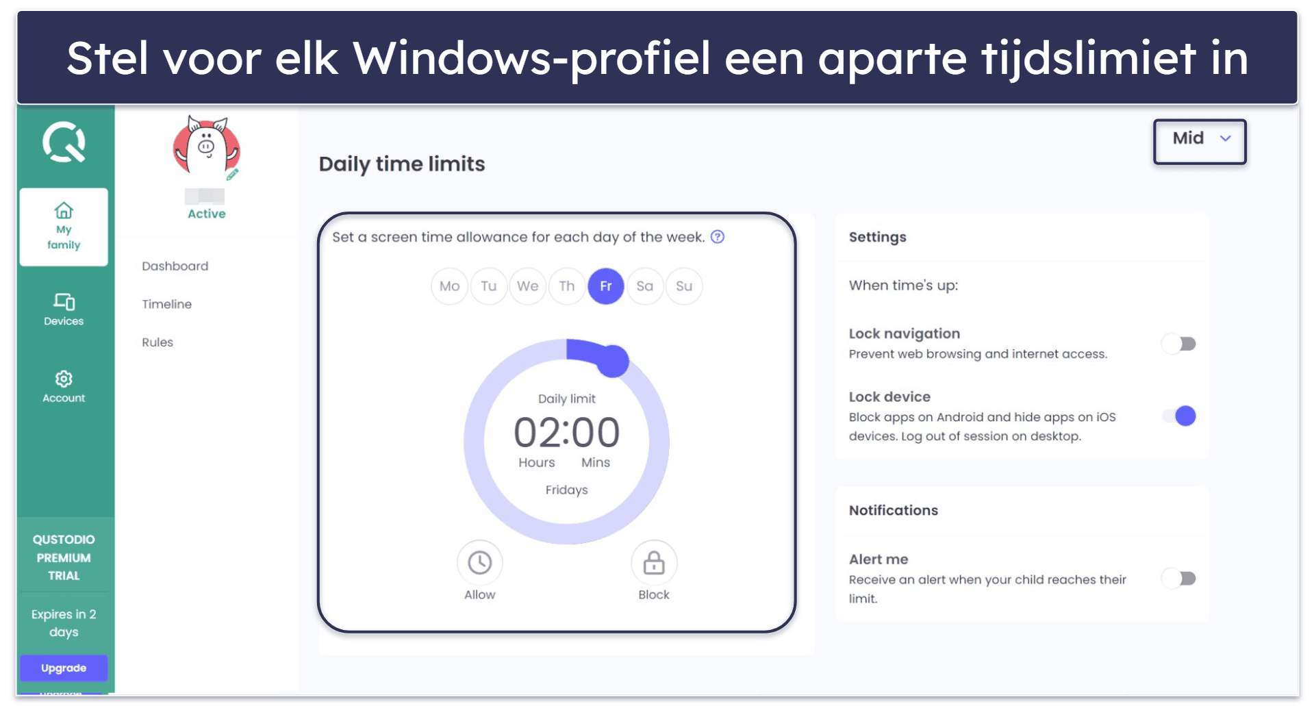 🥇 1. Qustodio: Beste ouderlijk toezicht-app voor Windows in 2026