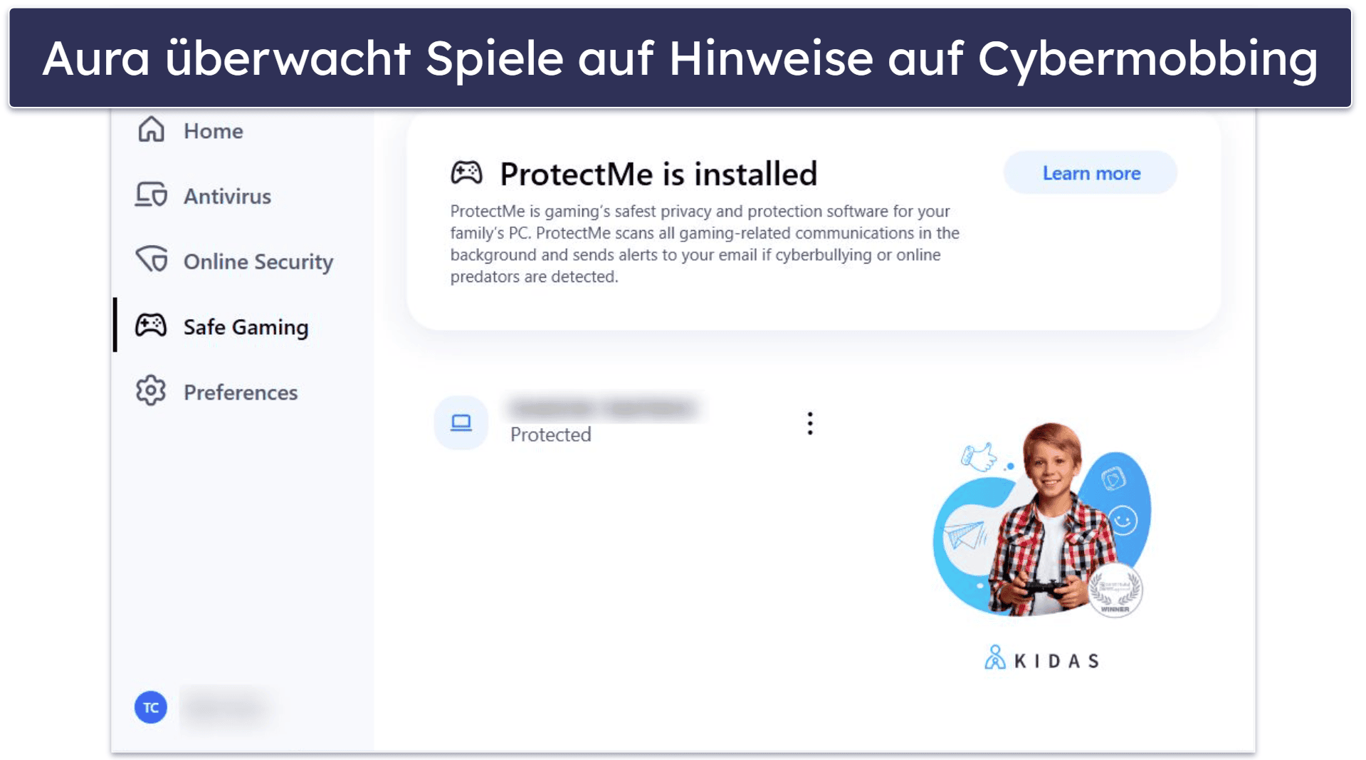 9. Aura — Gut für sicheres Gaming unter Windows (nur USA)