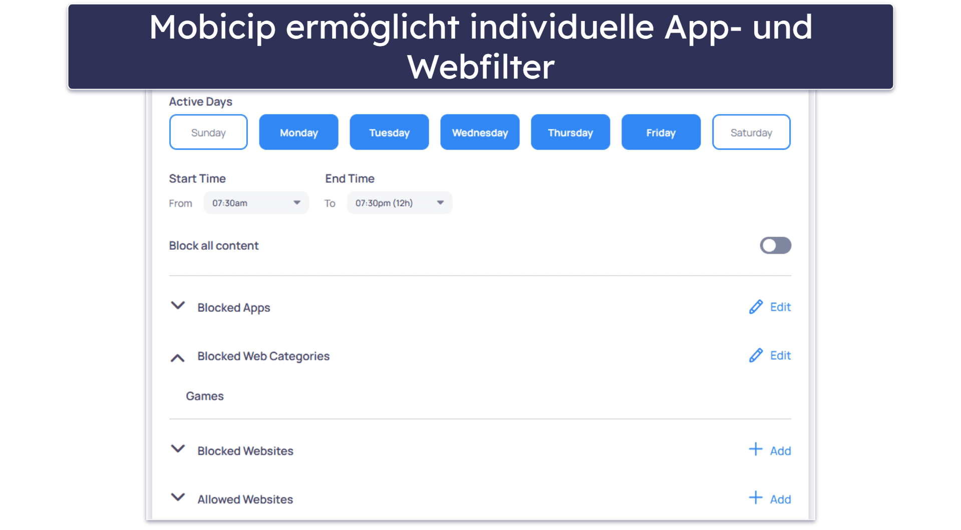 5. Mobicip — Anpassbare Webfilter für Windows