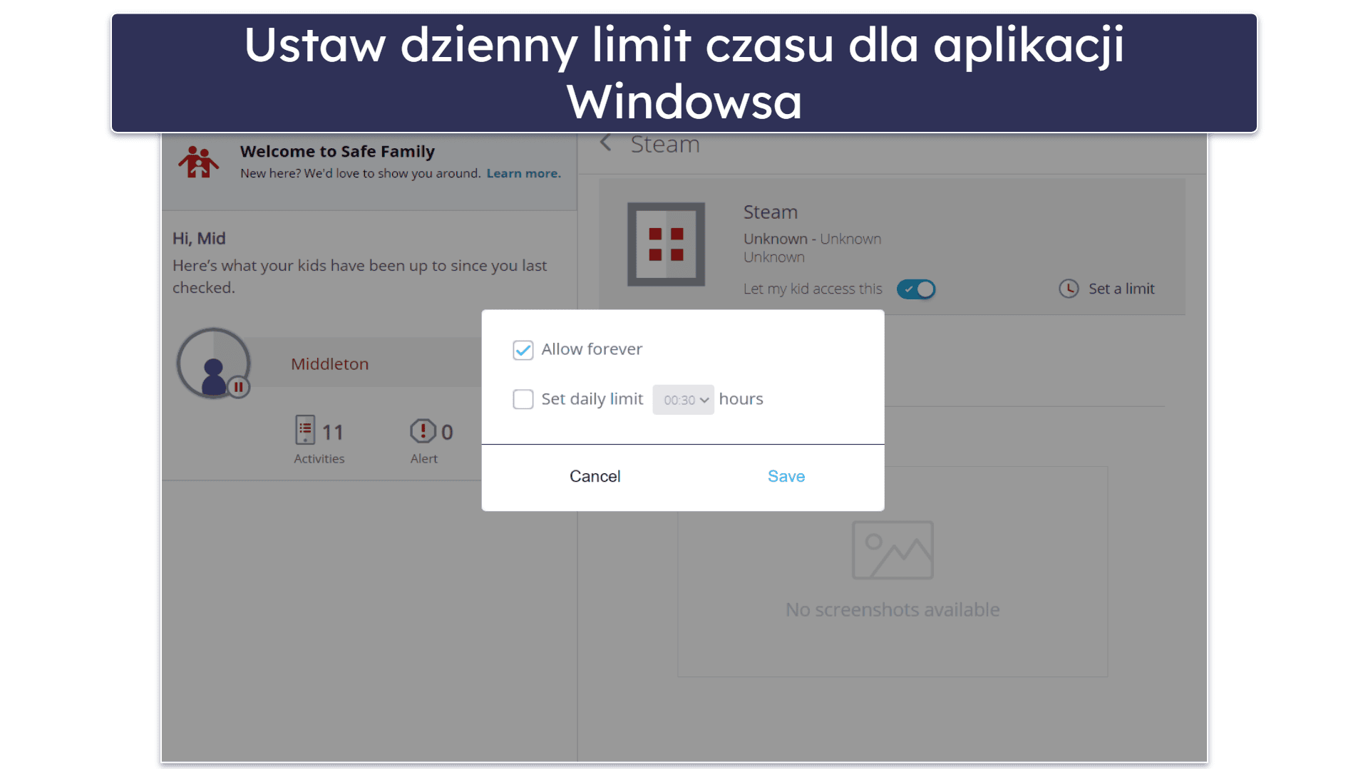 6. McAfee Safe Family – świetne filtrowanie aplikacji w systemie Windows