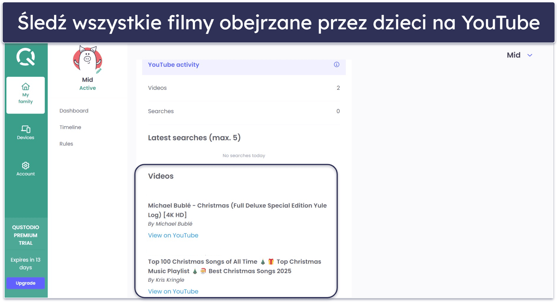 🥇 1. Qustodio – najlepszy program do kontroli rodzicielskiej dla systemu Windows w 2026 roku