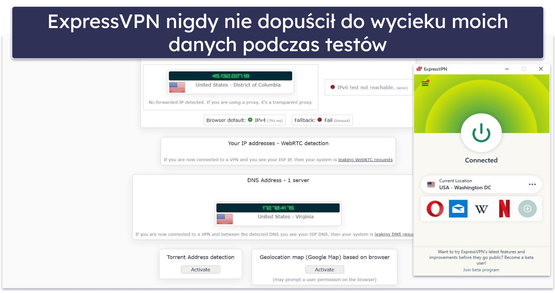 🥇1. ExpressVPN – najlepszy VPN dla przeglądarki Brave