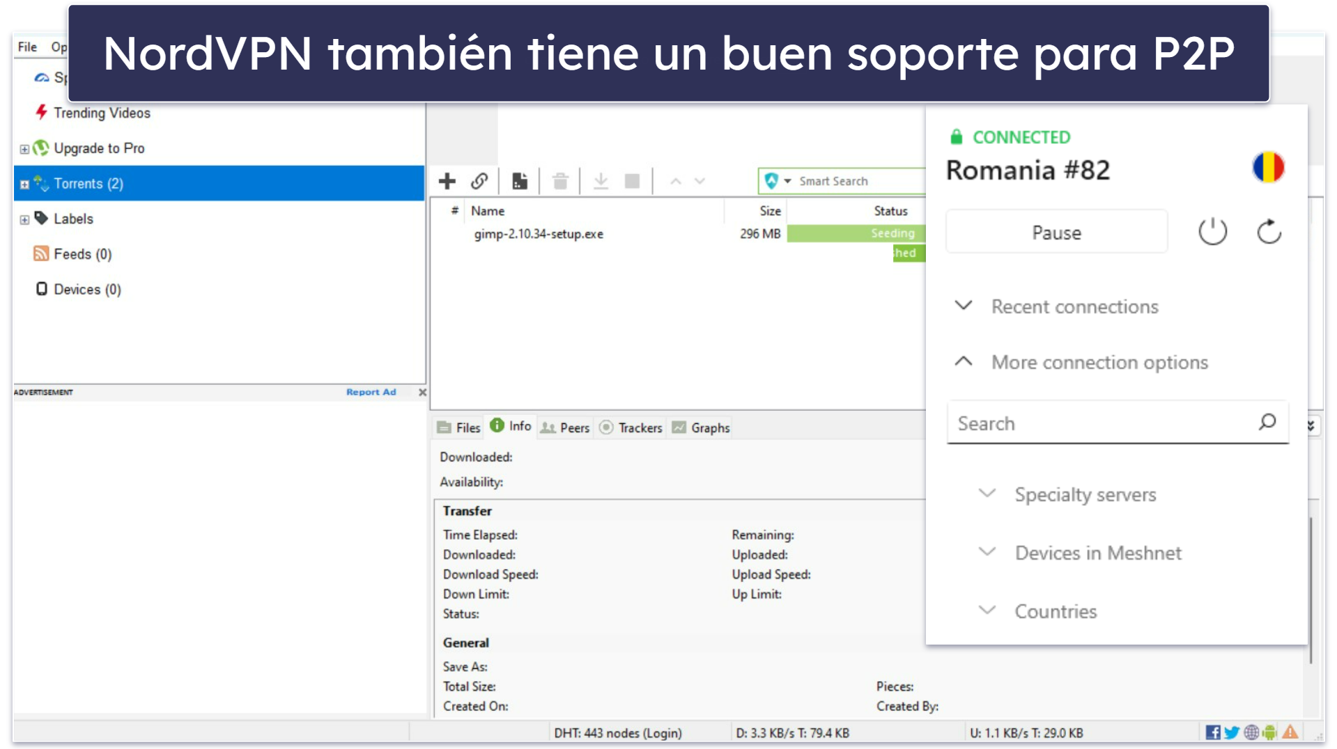 Descarga de torrents: ambas VPN son excelentes para descargar torrents