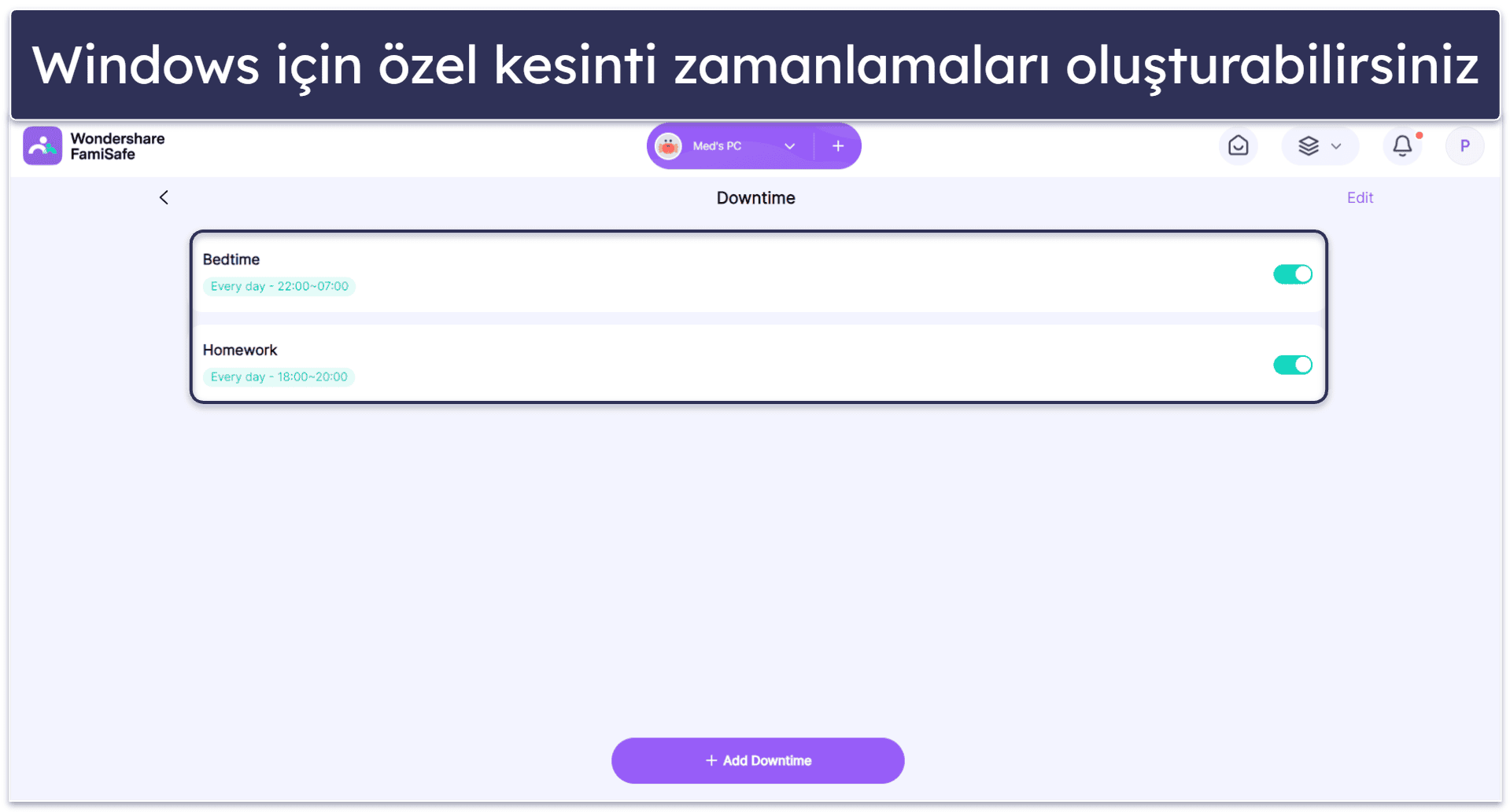 🥉 3. FamiSafe – Windows’ta Uygun Kullanım Süresini Ayarlamak İçin İdeal