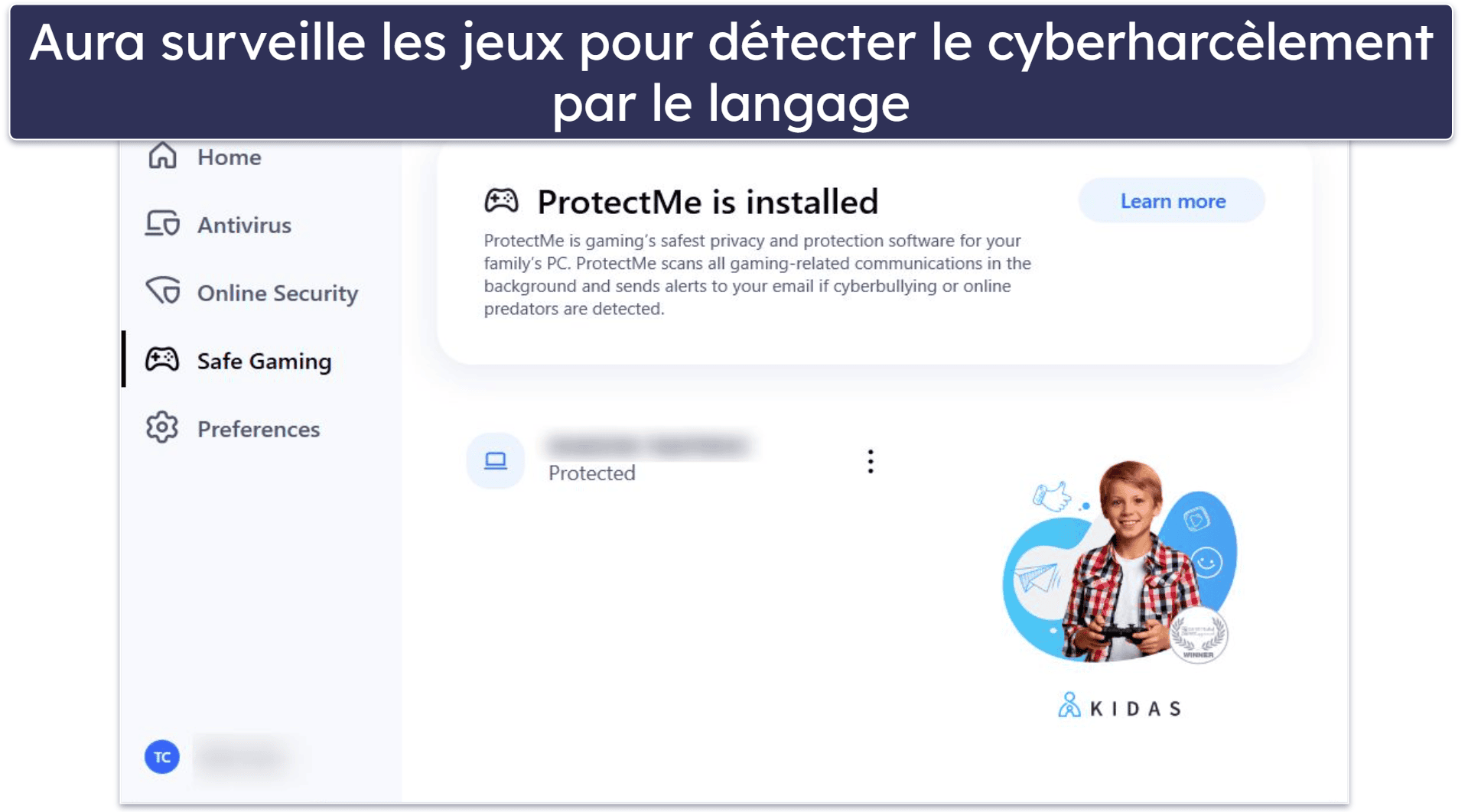 9. Aura — Idéal pour protéger vos enfants pendant qu’ils jouent (États-Unis uniquement)