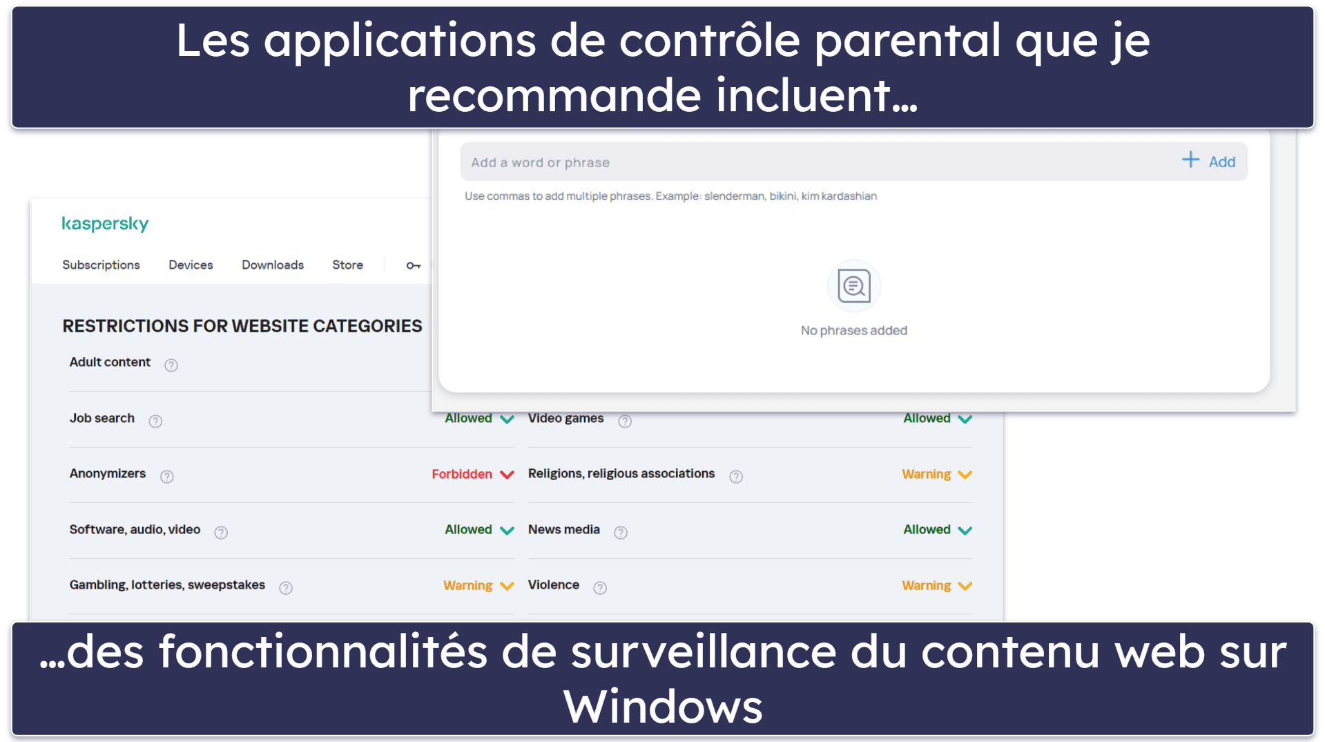 Méthodologie de test : critères de comparaison et de classement