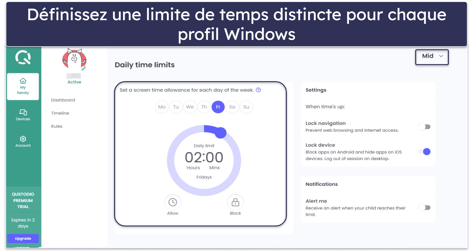 🥇 1. Qustodio — La meilleure application de contrôle parental en 2026