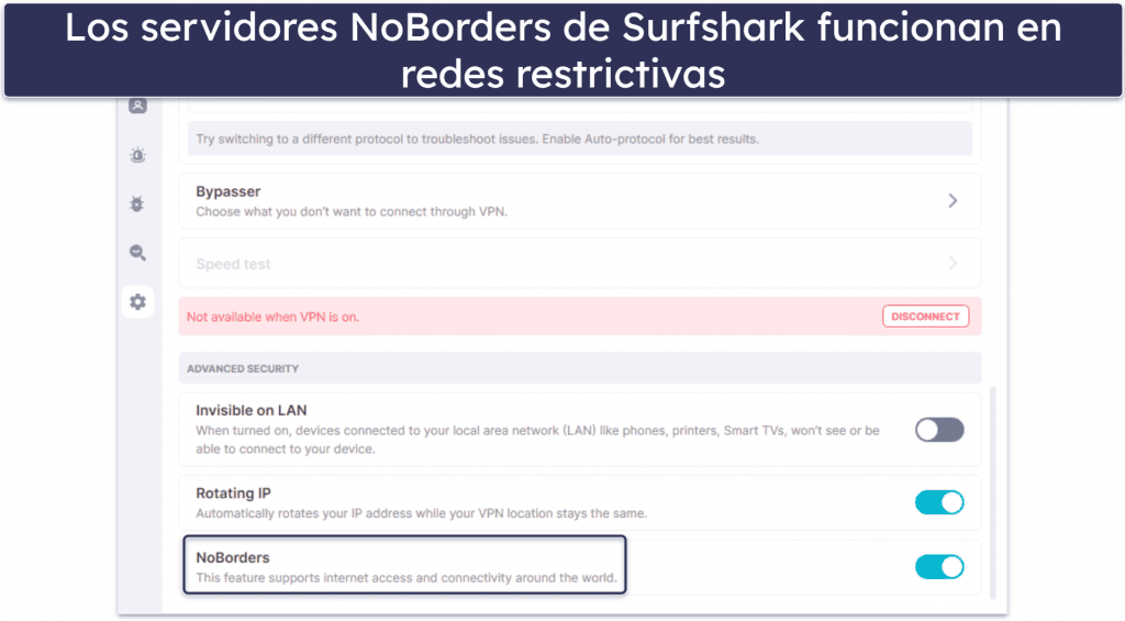 Funciones adicionales — Surfshark ofrece más funciones adicionales