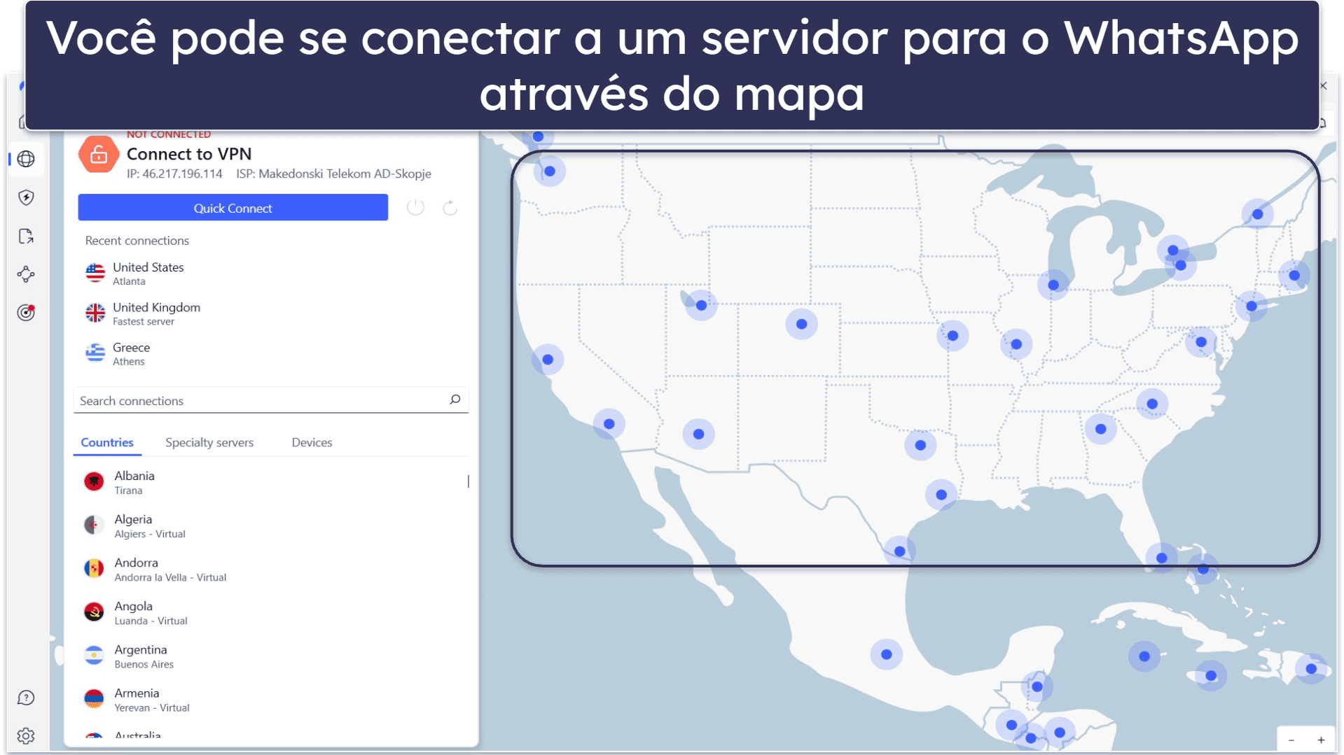 4. NordVPN: excelente VPN para usar o WhatsApp Web