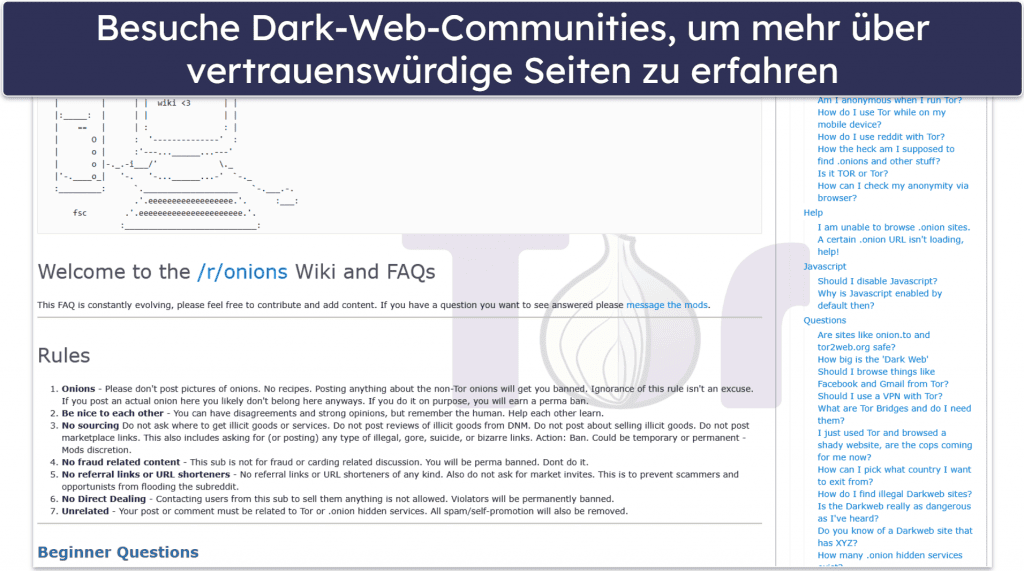 Tipps für sicheres Surfen im Dark Web