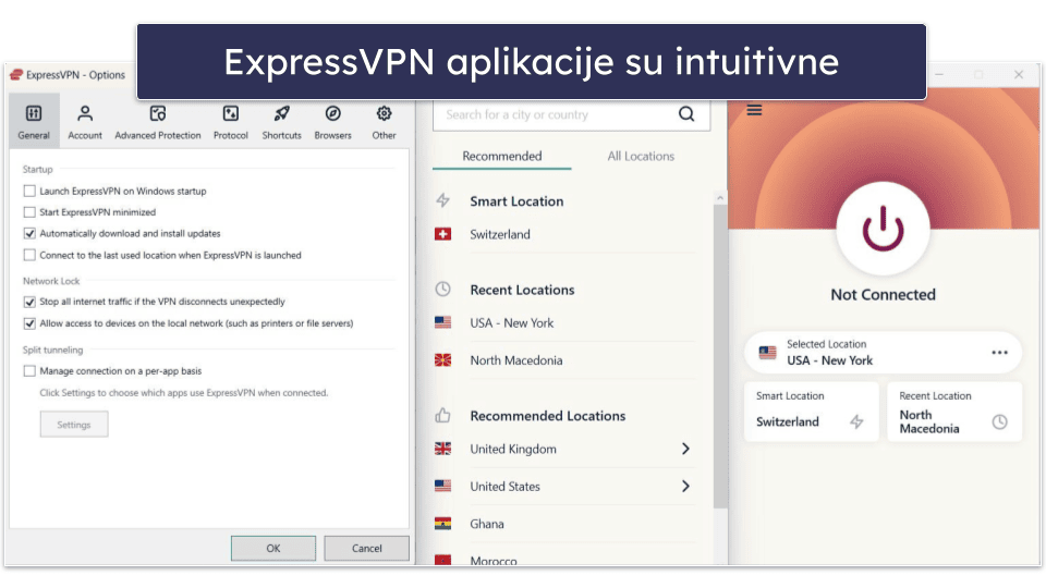 🥇1. ExpressVPN: Najbolji VPN za 2026 Vrhunska bezbednost, brzine i performanse