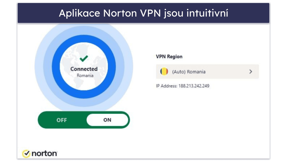 Bonus. Norton VPN – Uživatelsky přívětivá VPN vhodná pro streaming