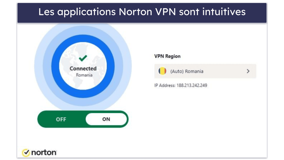 Bonus. Norton VPN — Un VPN adapté aux débutants et idéal pour le streaming