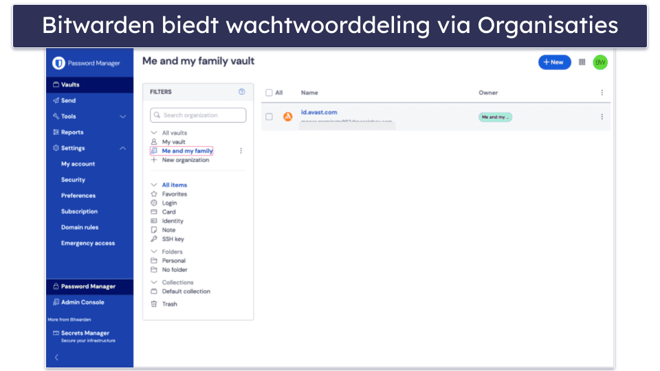 Bitwarden beveiligingsfuncties — een goede reeks aan functionaliteiten (inclusief een lokale hosting optie)